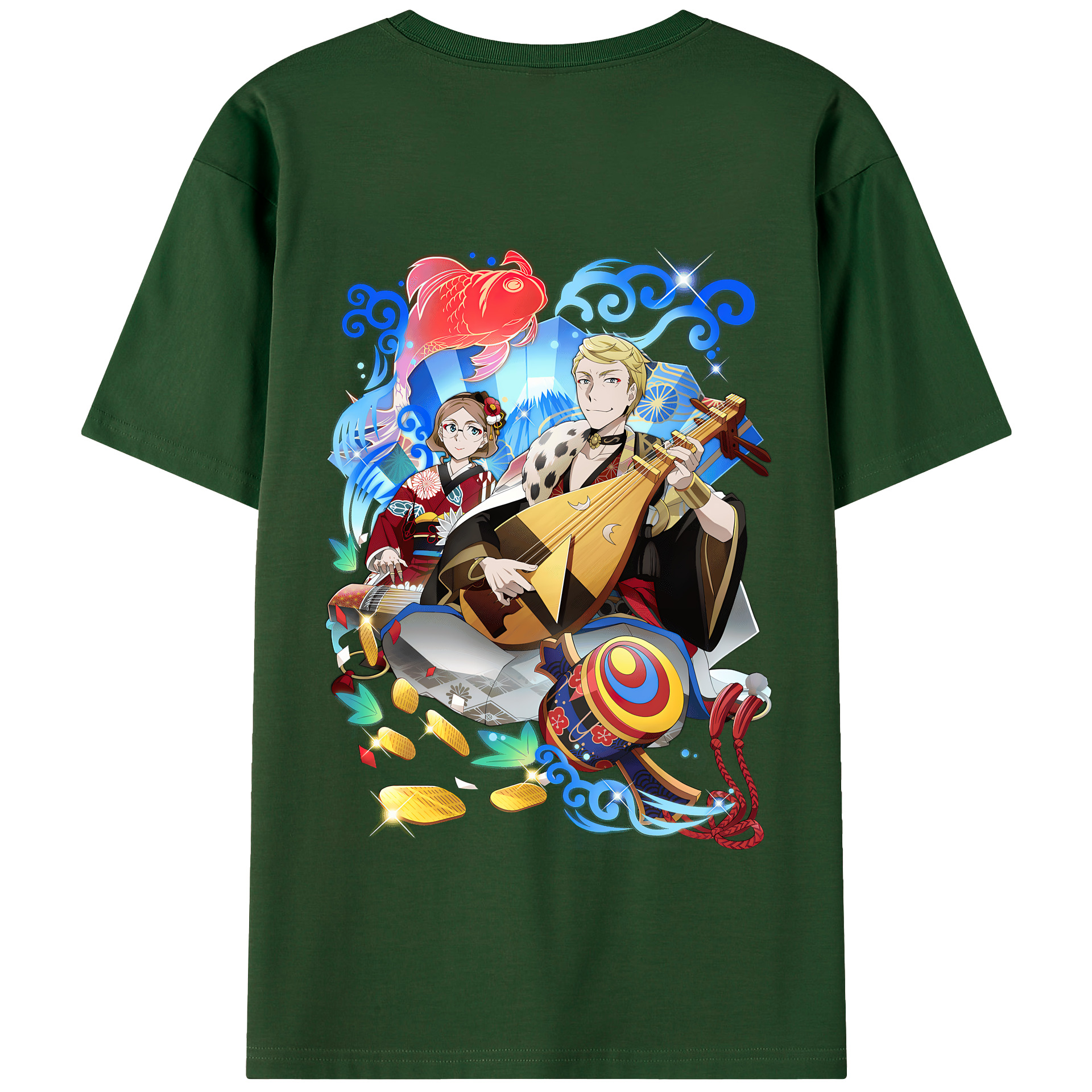 （画像用） 文豪ストレイドッグス Bungo Stray Dogs 綿100％半袖Tシャツ（背面プリント）